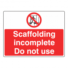 Scaffolding Incomplete Sign (Large Landscape)