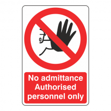 Authorised Personnel Only Man With Hand Sign