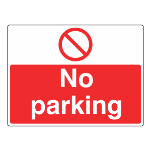 No Parking Sign (Large Landscape)
