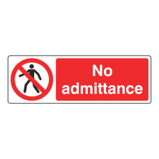 No Admittance Sign (Landscape)