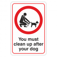 You Must Clean Up After Your Dog Sign