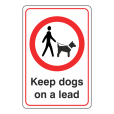 Keep Dogs On A Lead Sign
