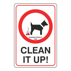 Clean It Up Sign with Penalty