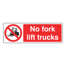 No Fork Lift Trucks Sign (Landscape)