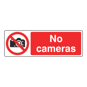 No Cameras Sign (Landscape)