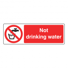 Not Drinking Water Sign (Landscape)
