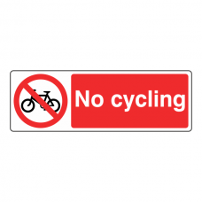 No Cycling Sign (Landscape)