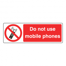 Do Not Use Mobile Phones Sign (Landscape)