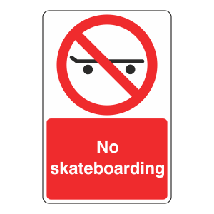 No Skateboarding Sign