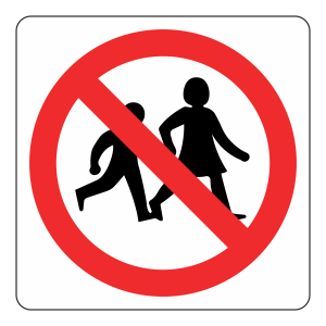 No Children Logo Sign
