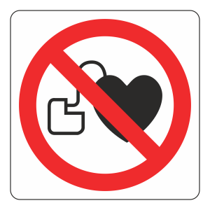 No Pacemakers Logo Sign