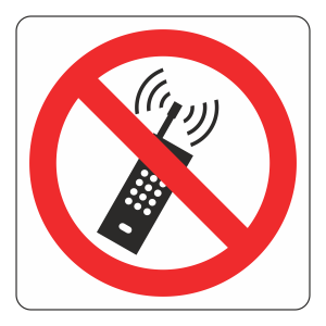 No Mobile Phones Logo Sign