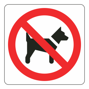 No Dogs Logo Sign