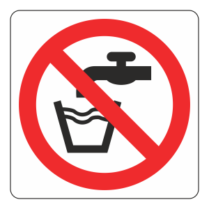 Not Drinking Water Logo Sign