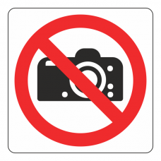 No Cameras Logo Sign