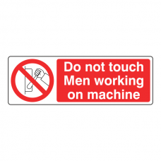 Do Not Touch Men Working Sign (Landscape)