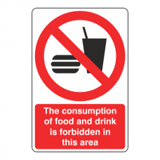 Consumption Of Food And Drink Forbidden Sign
