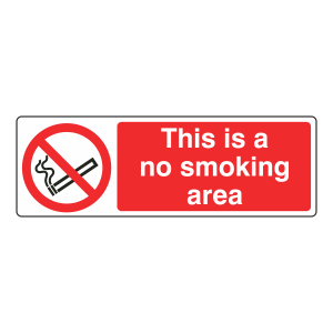 This Is A No Smoking Area Sign (Landscape)