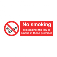No Smoking In These Premises Sign (Landscape)