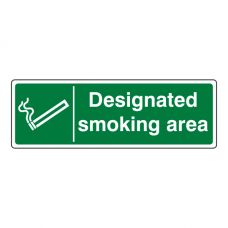 Designated Smoking Area Sign (Landscape)