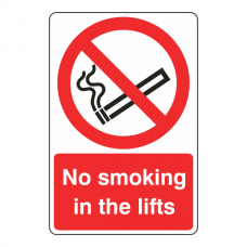 No Smoking In The Lifts Sign