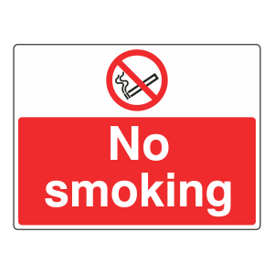 No Smoking Sign (Large Landscape)