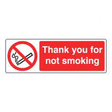 Thank You For Not Smoking Sign (Landscape)