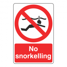 No Snorkelling Sign