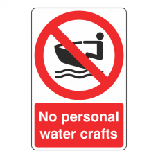 No Personal Water Crafts Sign