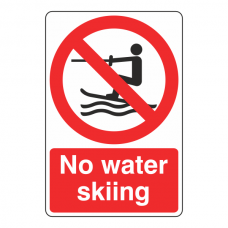 No Water Skiing Sign