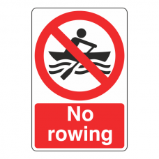 No Rowing Sign