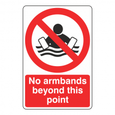 No Armbands Beyond This Point Sign