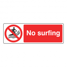 No Surfing Sign (Landscape)