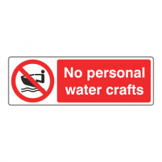No Personal Water Crafts Sign (Landscape)