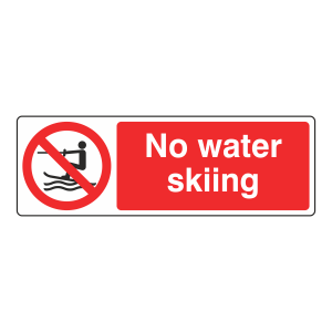 No Water Skiing Sign (Landscape)