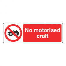 No Motorised Craft Sign (Landscape)