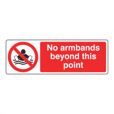 No Armbands Beyond This Point Sign (Landscape)