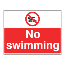 No Swimming Sign (Large Landscape)