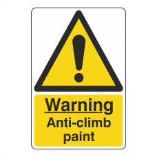 Warning Anti-Climb Paint Sign