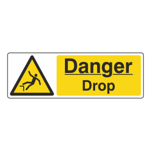Danger Drop Sign (Landscape)
