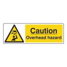 Caution Overhead Hazard Sign (Landscape)