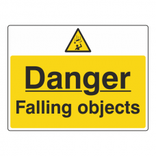Danger Falling Objects Sign (Large Landscape)