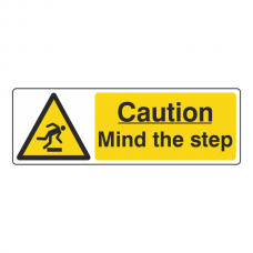 Caution Mind The Step Sign (Landscape)
