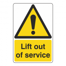 Lift Out Of Service Sign