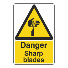 Danger Sharp Blades Sign