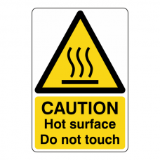 Caution Hot Surface Do Not Touch Sign