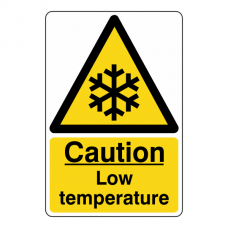 Caution Low Temperature Sign