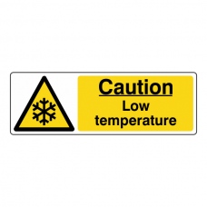 Caution Low Temperature Sign (Landscape)