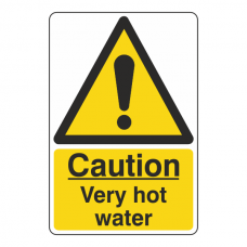 Caution Very Hot Water Sign