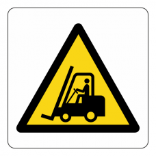 Warning Fork Lift Trucks Logo Sign